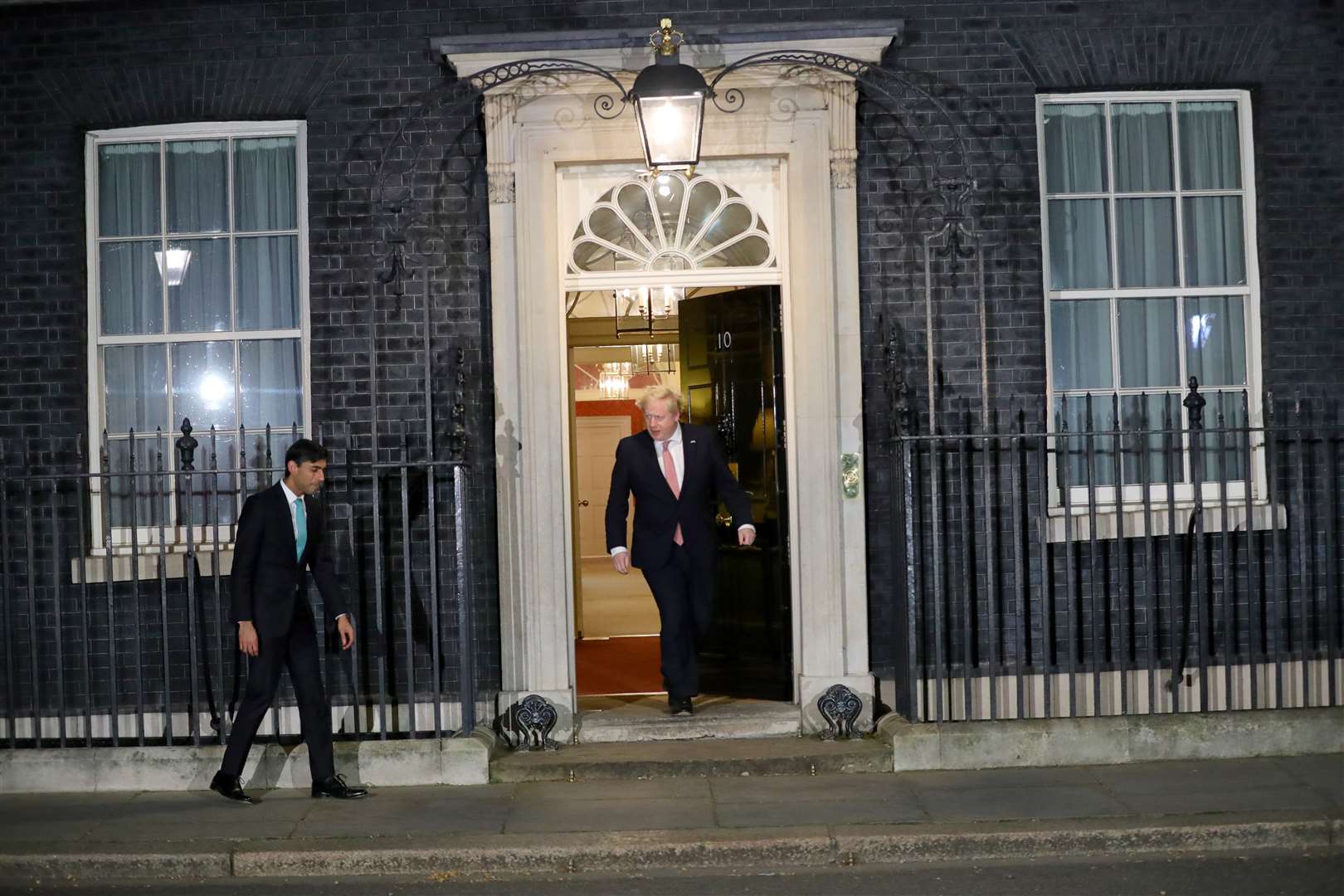 The Prime Minister joined his Chancellor outside 10 Downing Street for the first Clap for Carers tribute on March 26 (Aaron Chown/PA)