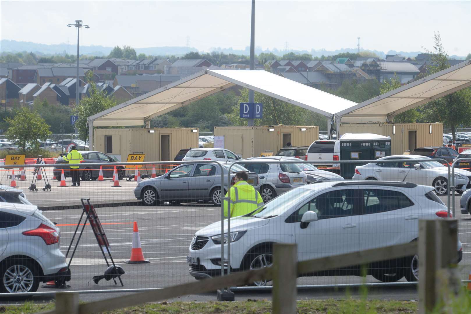 The coronavirus testing centre at Ebbsfleet International which closed suddenly. Picture: Chris Davey