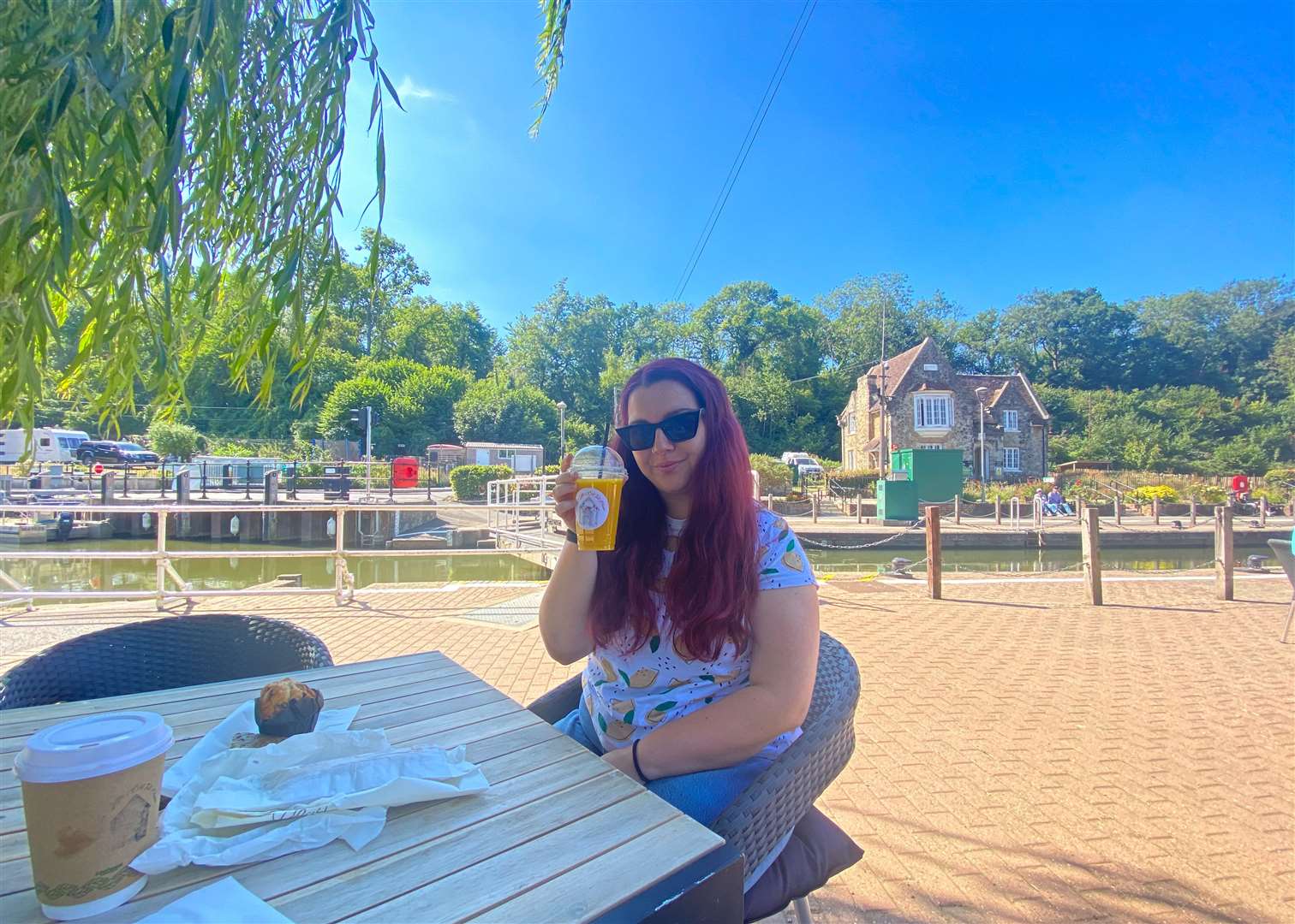 I must admit, I enjoy our spot under the tree with plenty of shade as we ate. Picture: Sam Lawrie