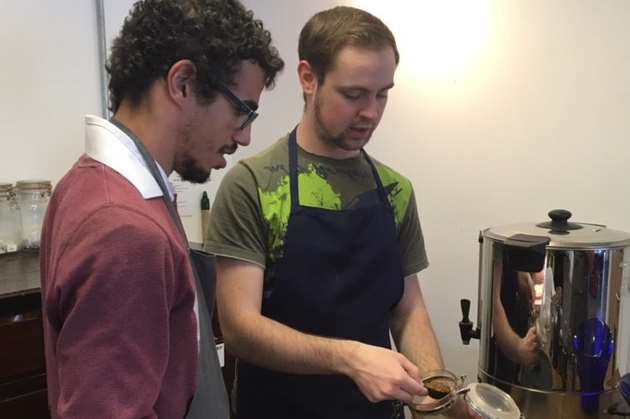 Gordon Lewington (left) was a café assistant at Sun Pier House Tearooms