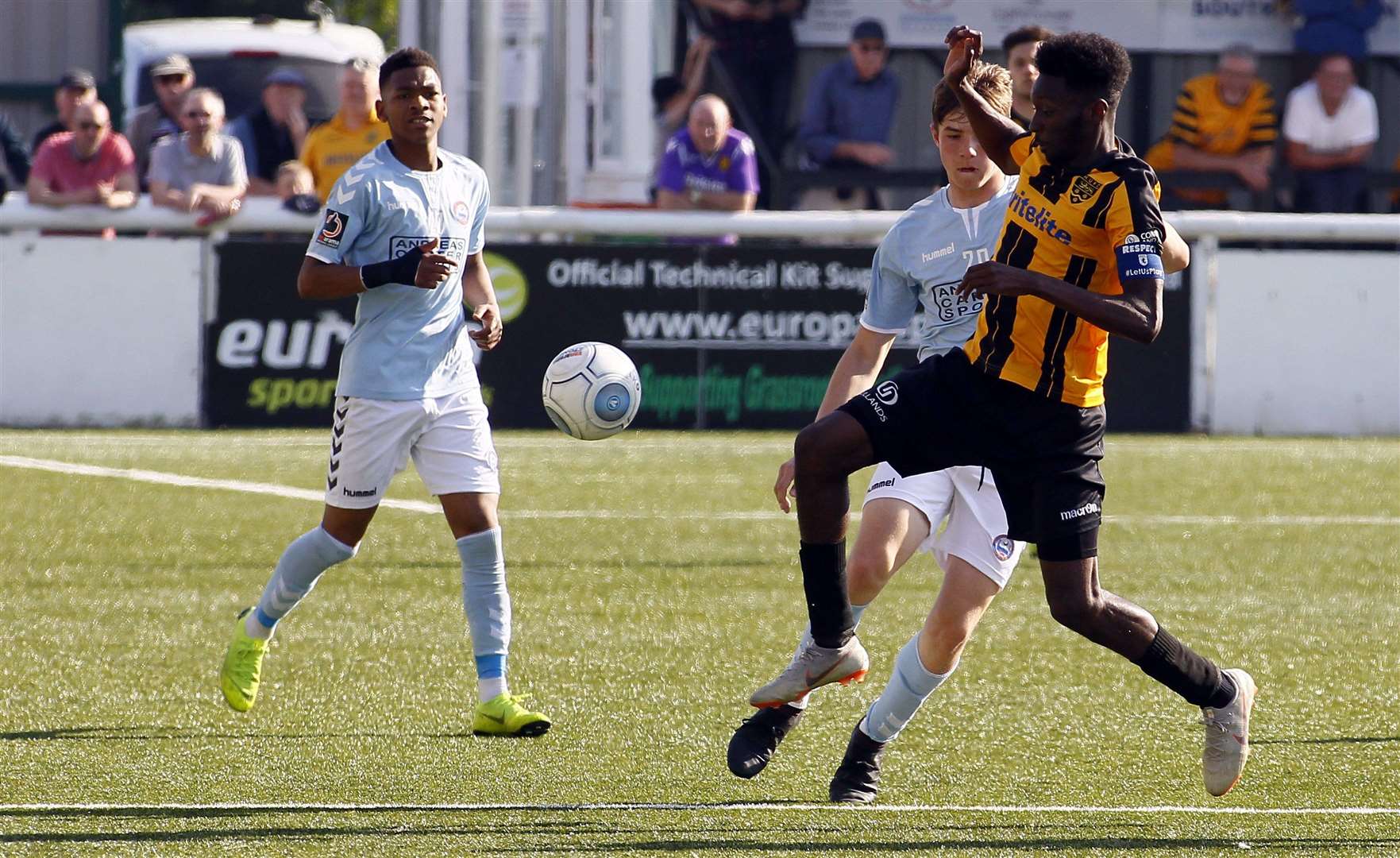 Blair Turgott gets at the Braintree defence Picture: Sean Aidan