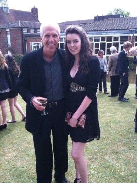 Savannah James-Bayly as a student, attending Cranbrook School speech day with her father Stephen Bayly