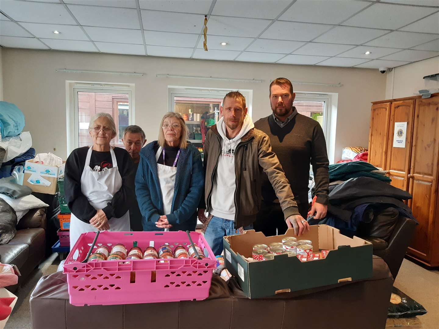 Maidstone Day Centre Matt Lamb (far right) with volunteers and staff at Knightrider Street facility