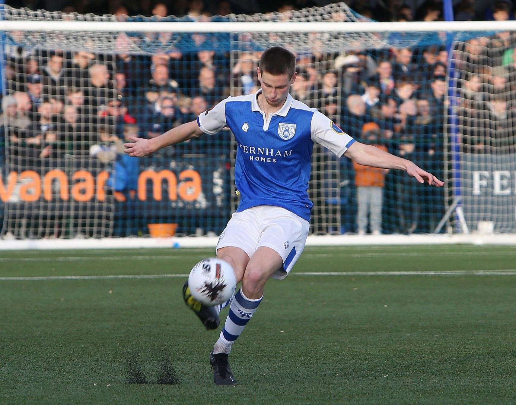 Tonbridge Angels defender Ethan Sutcliffe. Picture: David Couldridge