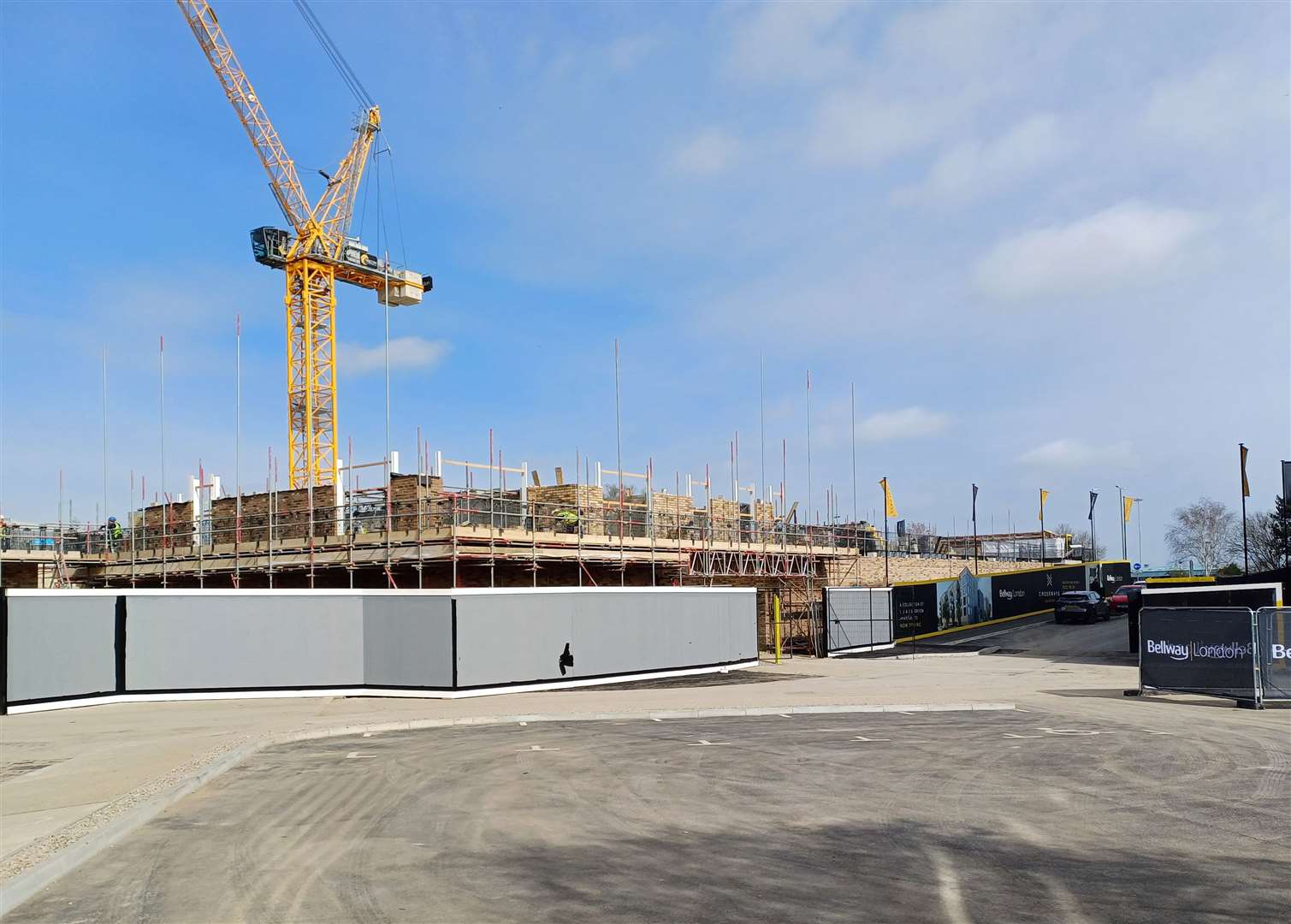 Apartment blocks being built at Crossway Quarter