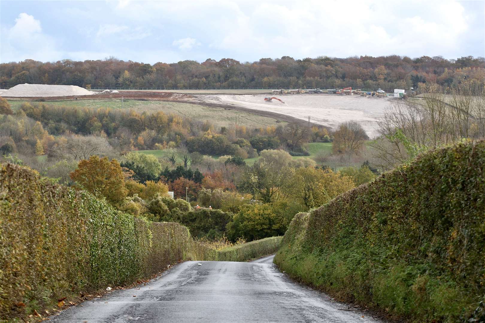 The Cockering Farm scheme, as seen from Howfield Lane. Picture: Ros Tapp