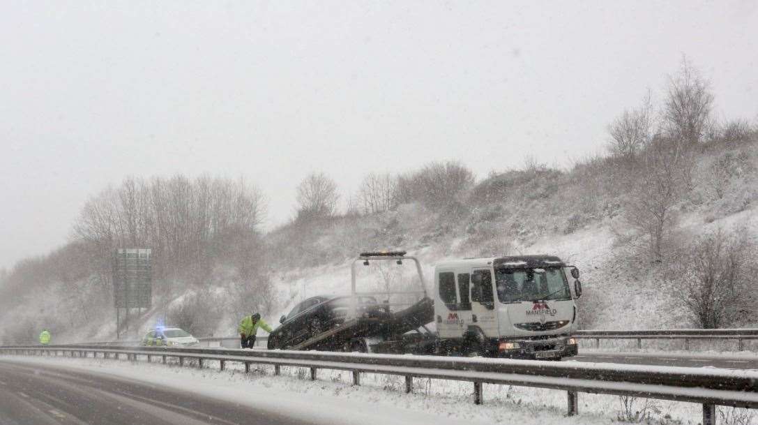 An accident on the A249 near Sittingbourne