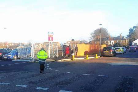 Police at St George's Primary School, Chequers Road, Minster, following yesterday afternoon's knifeman drama