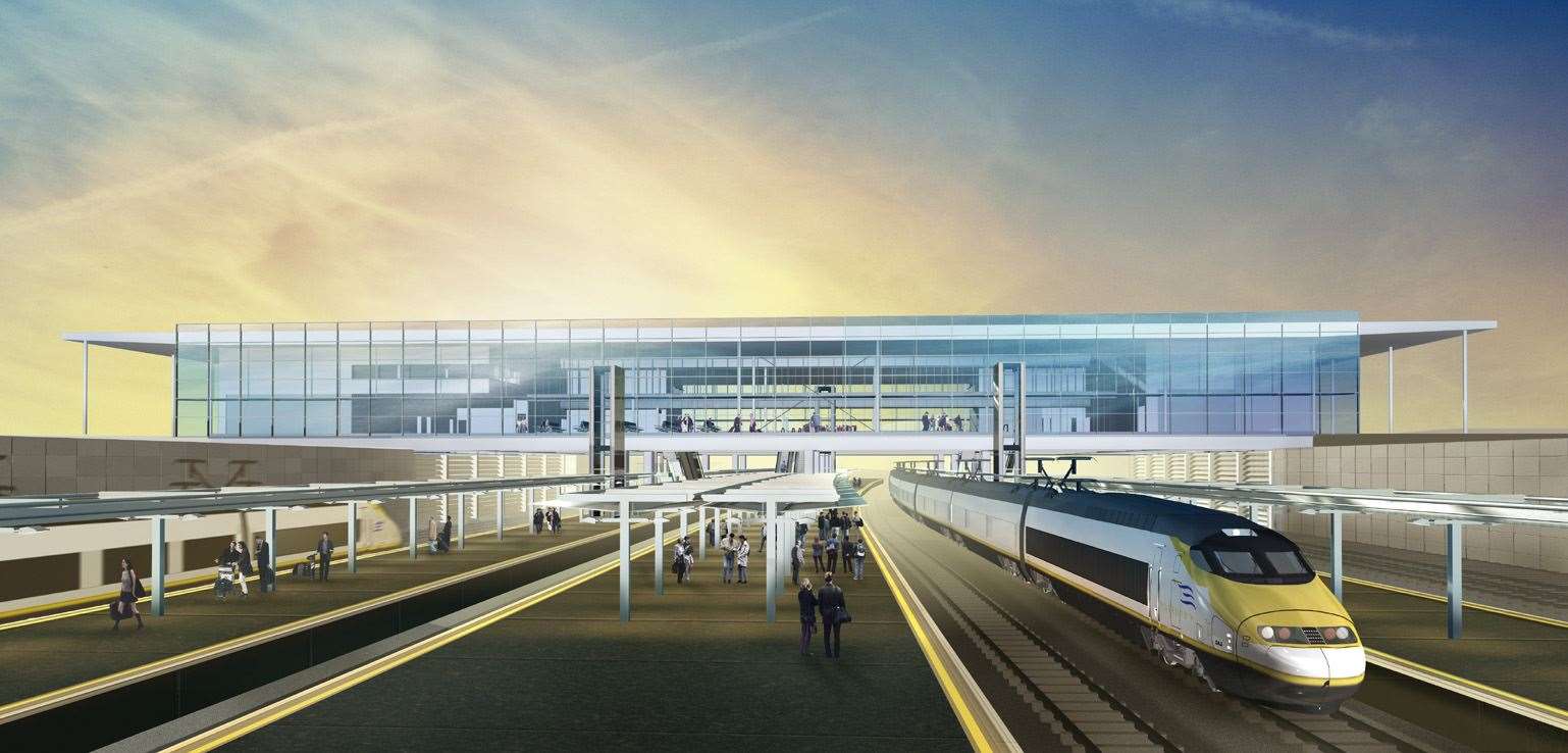 The 2003 artist's impression of what Ebbsfleet International would look like