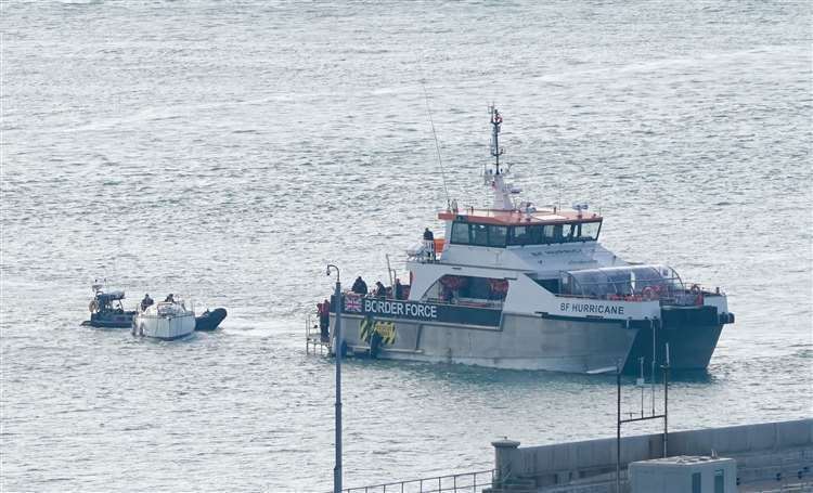 The Border Force towed the yacht into Dover after an incident in the Channel (Gareth Fuller/PA)