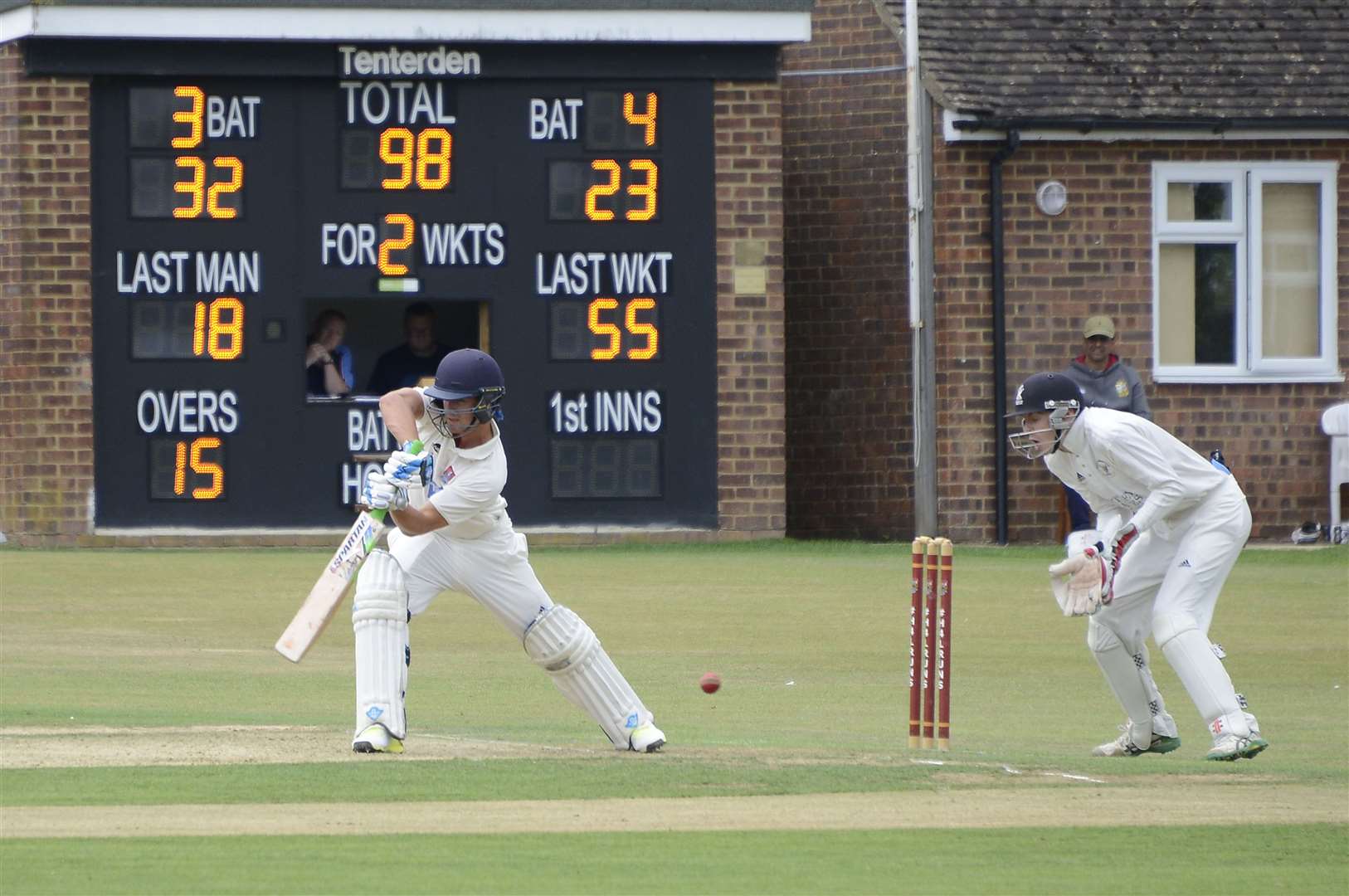 Action at Tenterden Cricket Club's Morghew Park