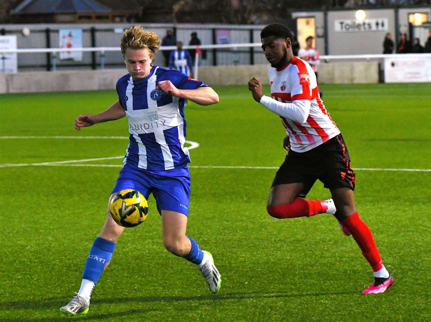 Herne Bay are waiting to find out if Sam German will return on loan from Bromley. Picture: Marc Richards