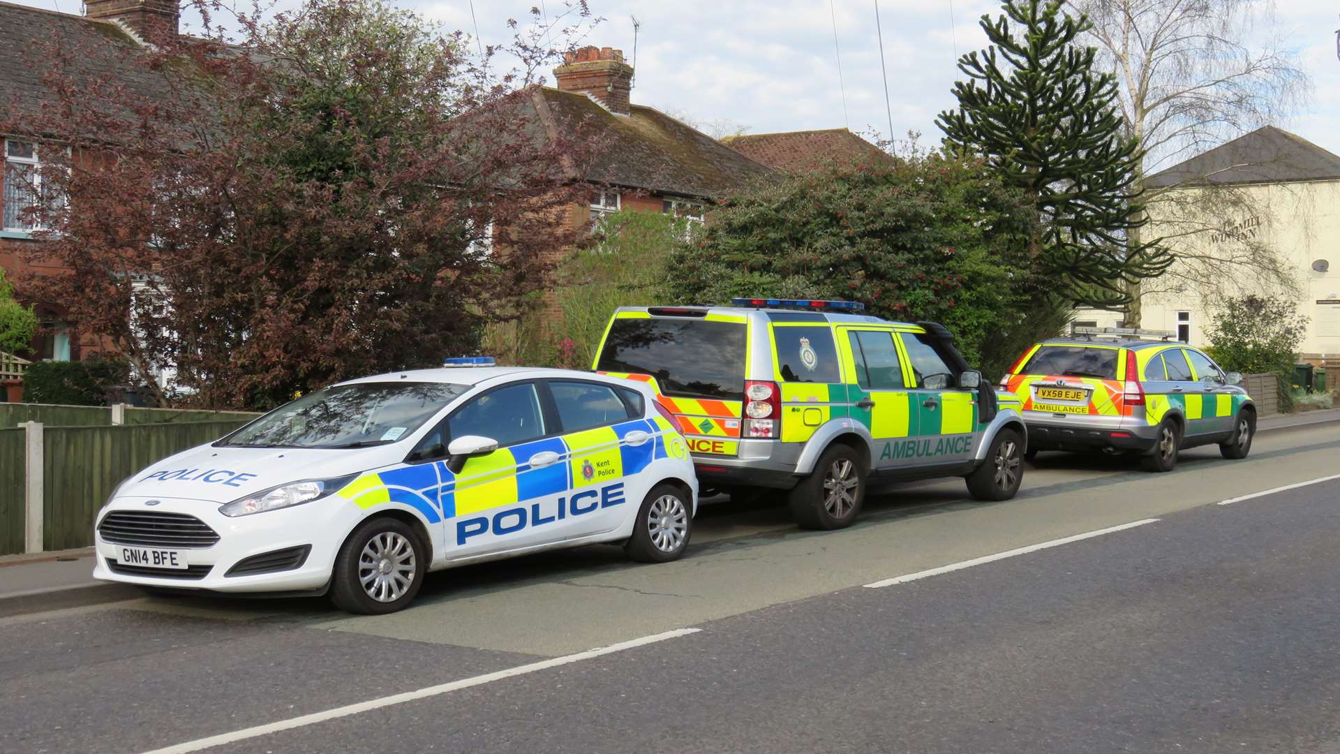 Police and ambulance at the scene