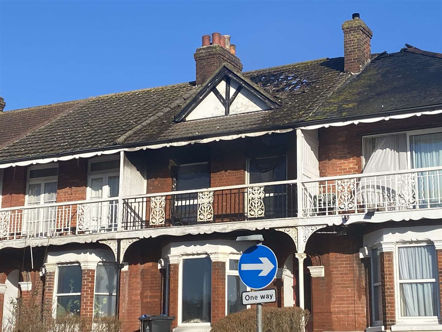 Damage to the property in Barton Road, Dover, after last nights fire