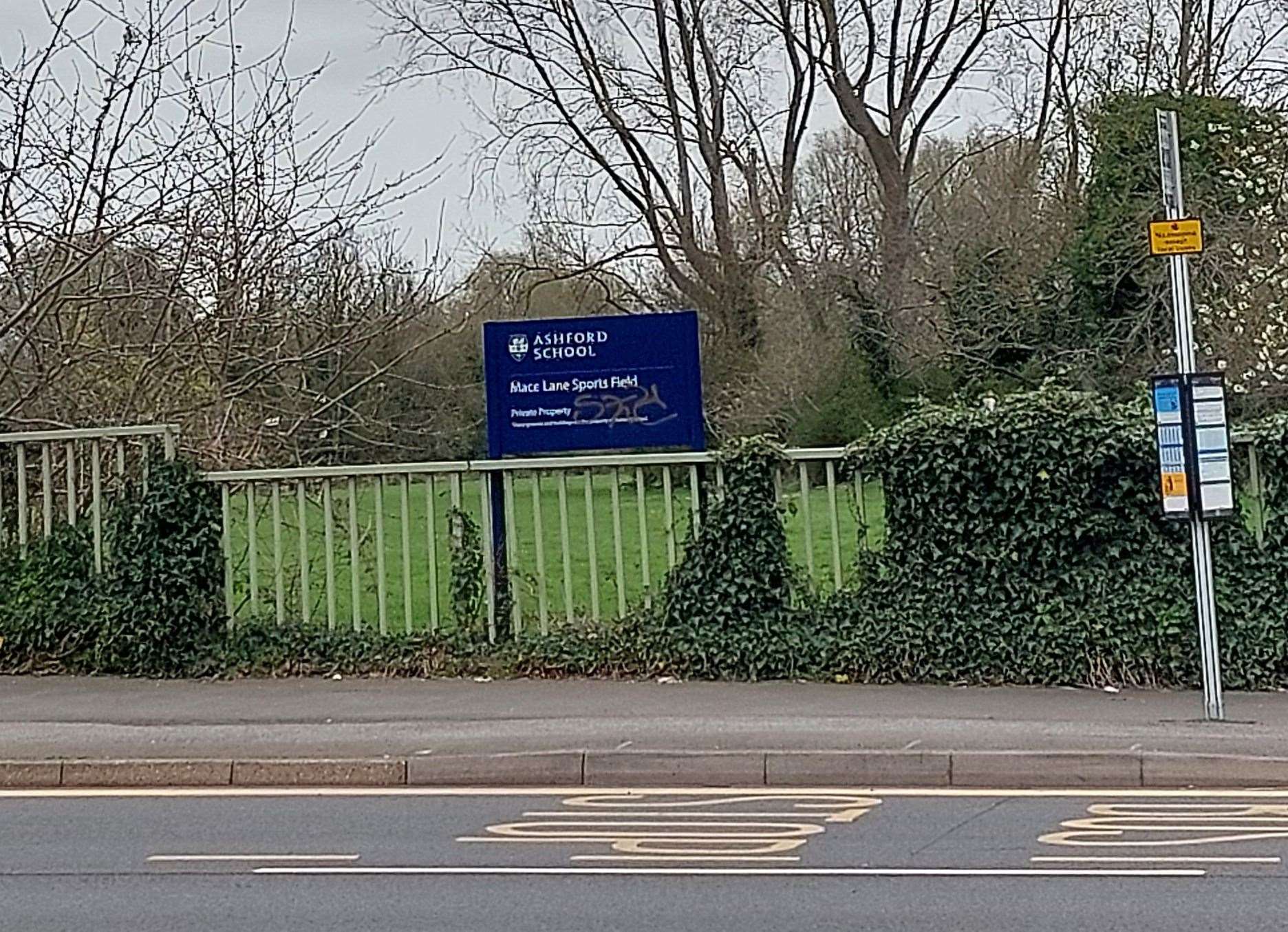 The school playing field in Mace Lane has been included in the plans