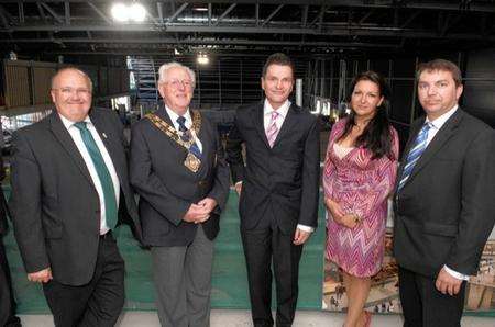 Topping out ceremony of the new events venue, Bluewater.