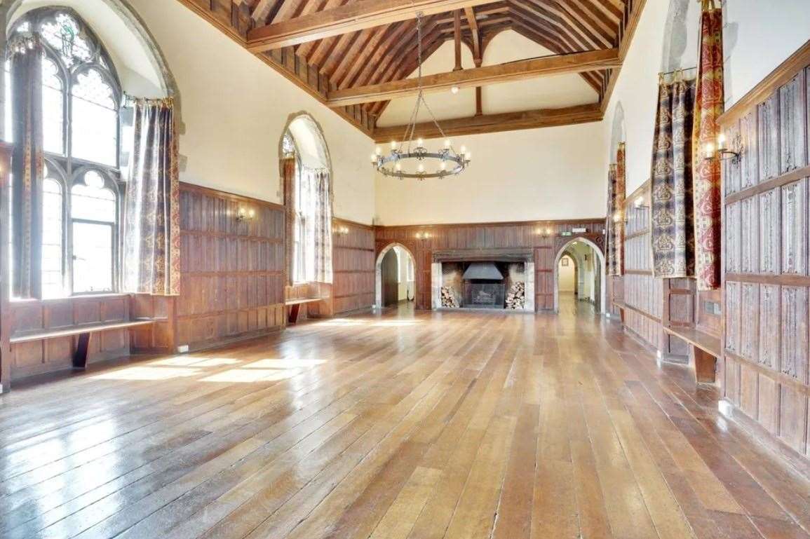 Inside the 13th Century Lympne Castle. Picture: Savills