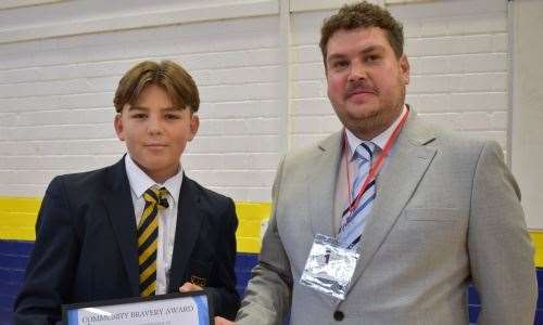 Max Markham was also recognised for his efforts. Picture: Borden Grammar School