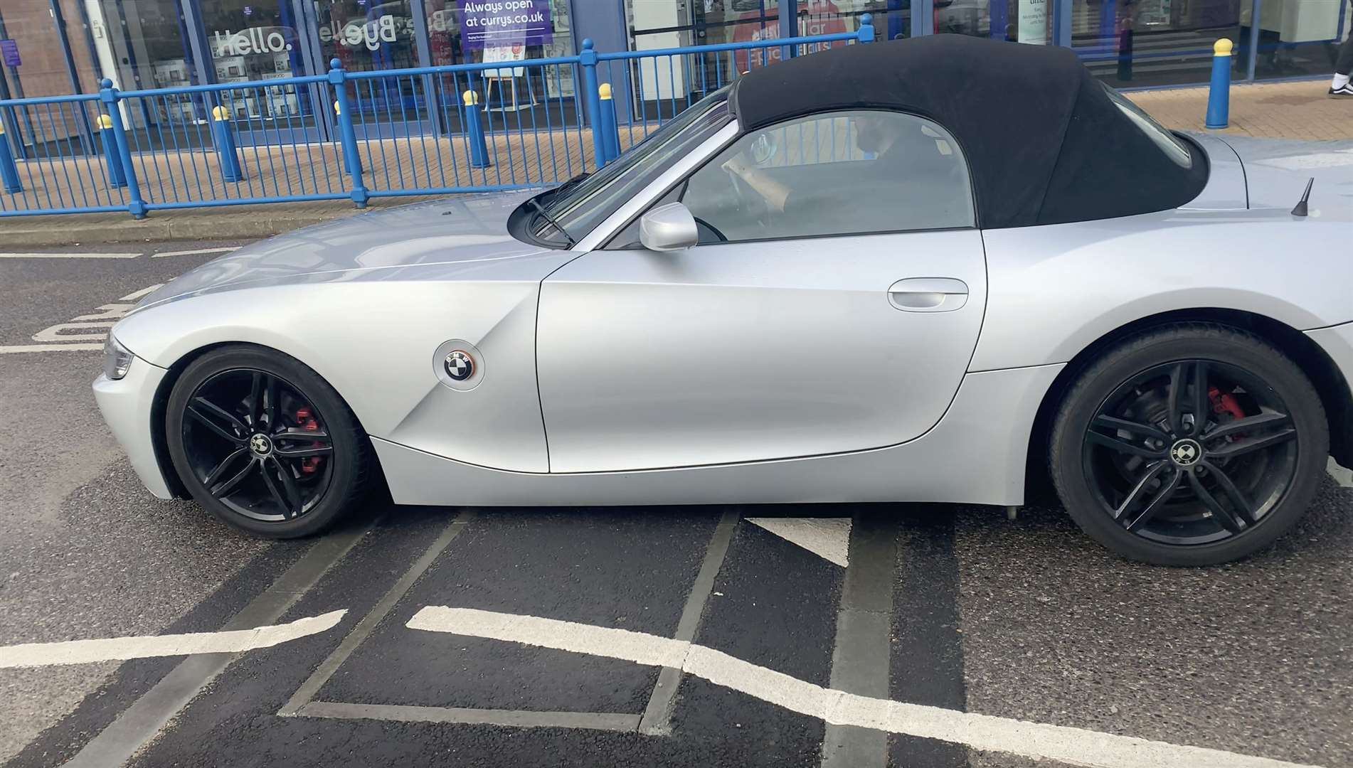 Low cars struggle on the new Canterbury Retail Park speed bumps