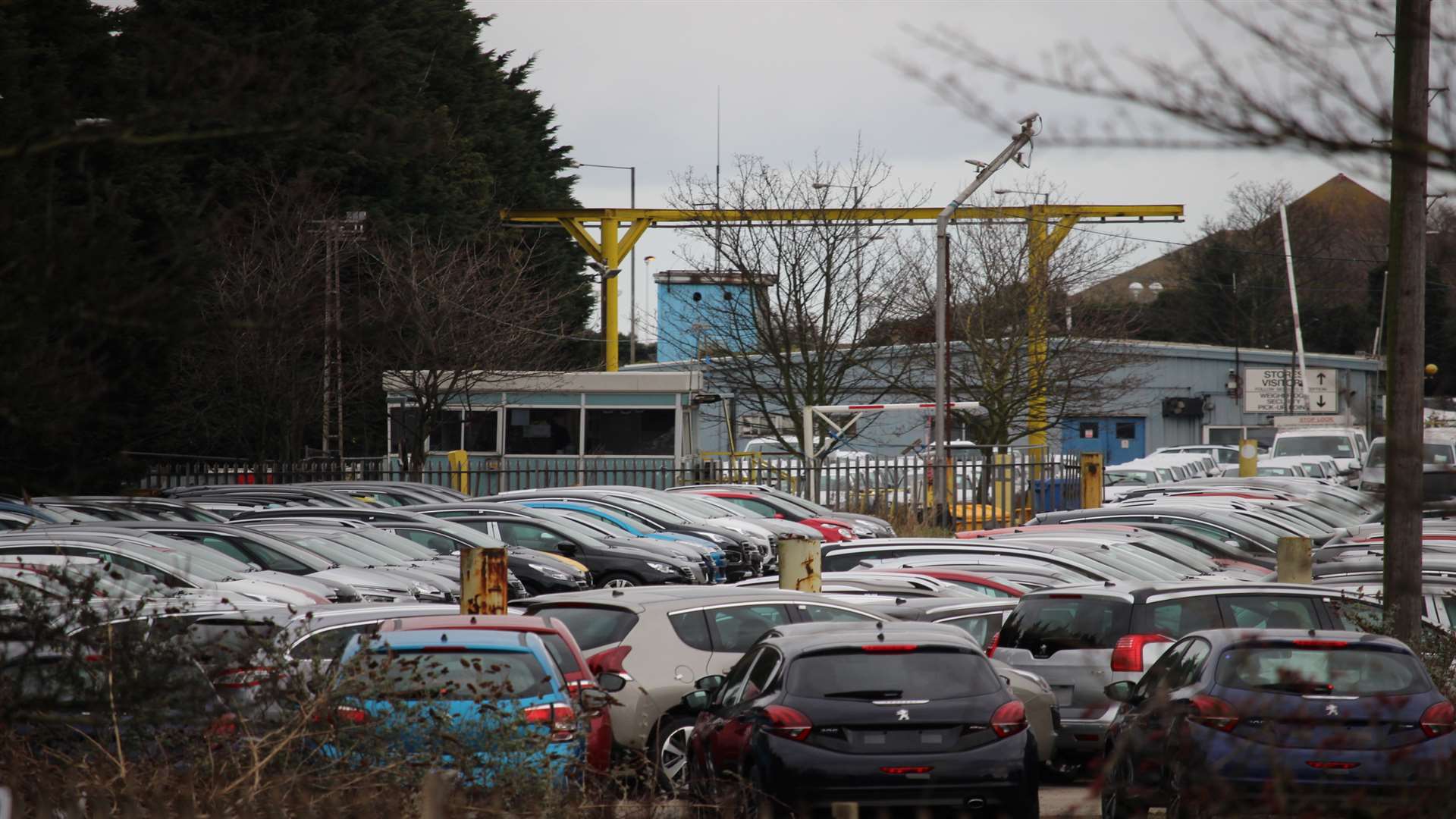 Imported cars now parked at the former Sheerness steelworks