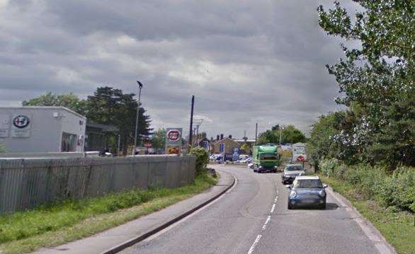 The crash has partially blocked Forstal Road. Picture: Google Maps