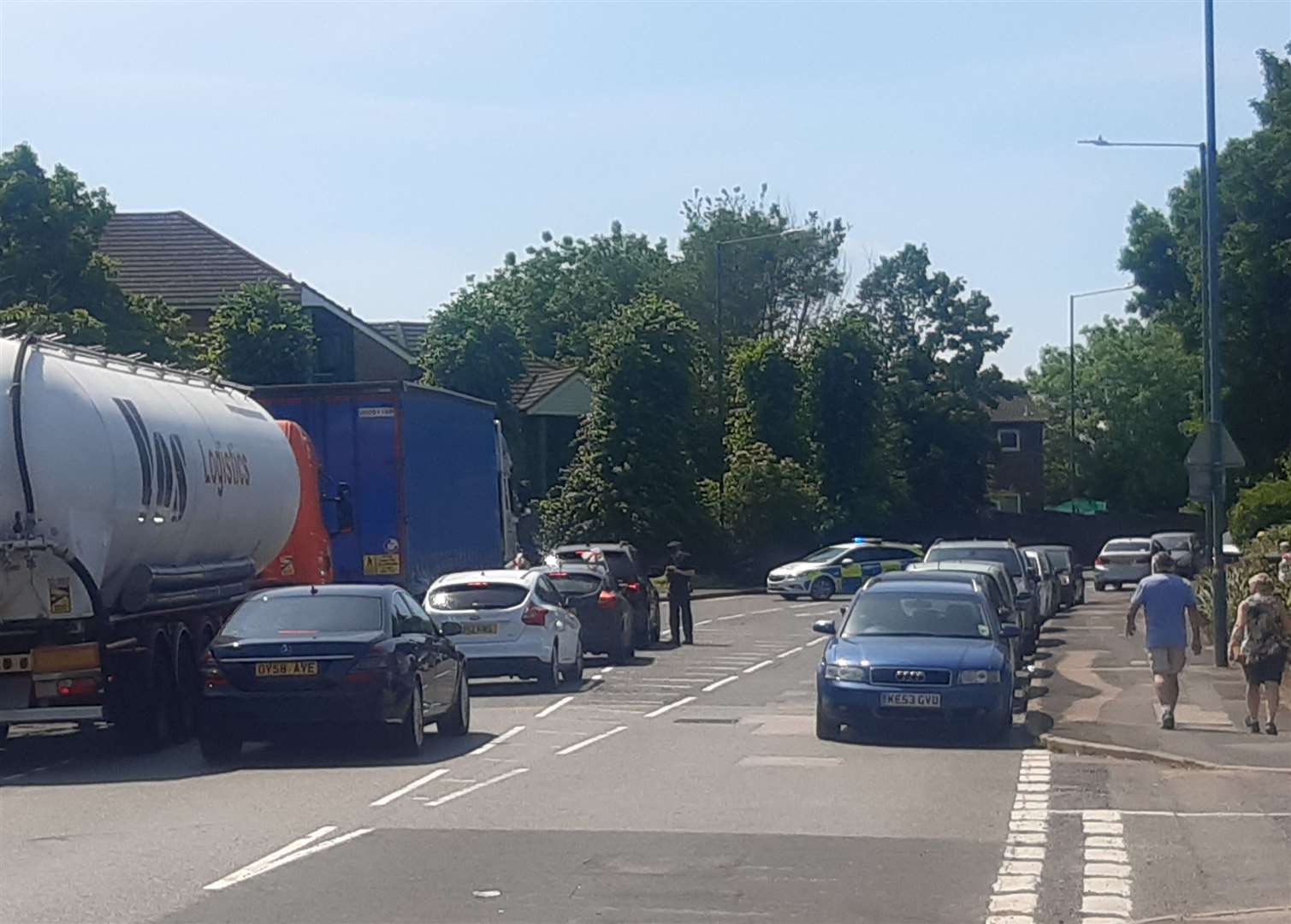 Police in Milton Road, Gravesend