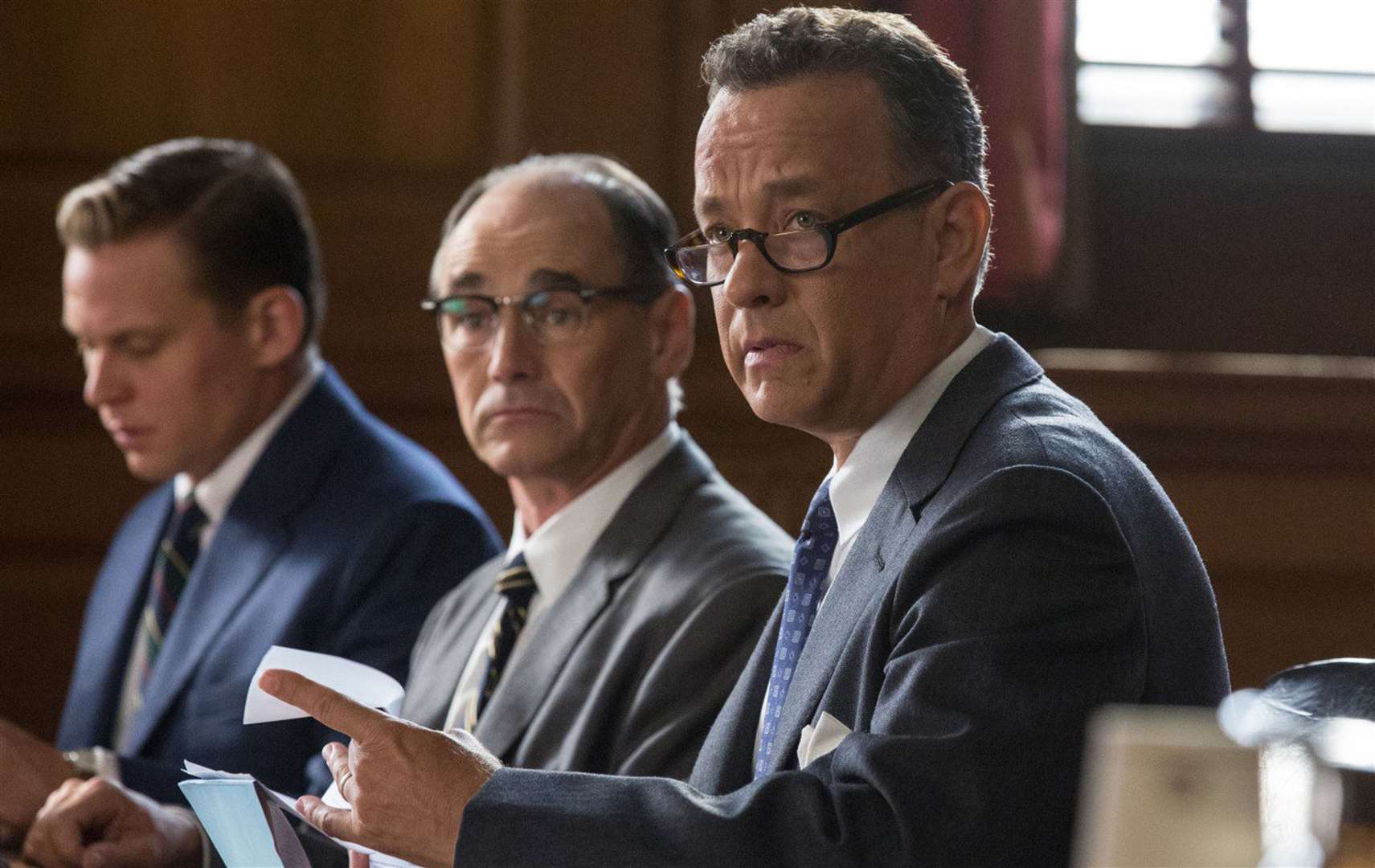 Mark Rylance starring alongside Tom Hanks in 2015 film Bridge of Spies. Picture: moviestorecollection.com