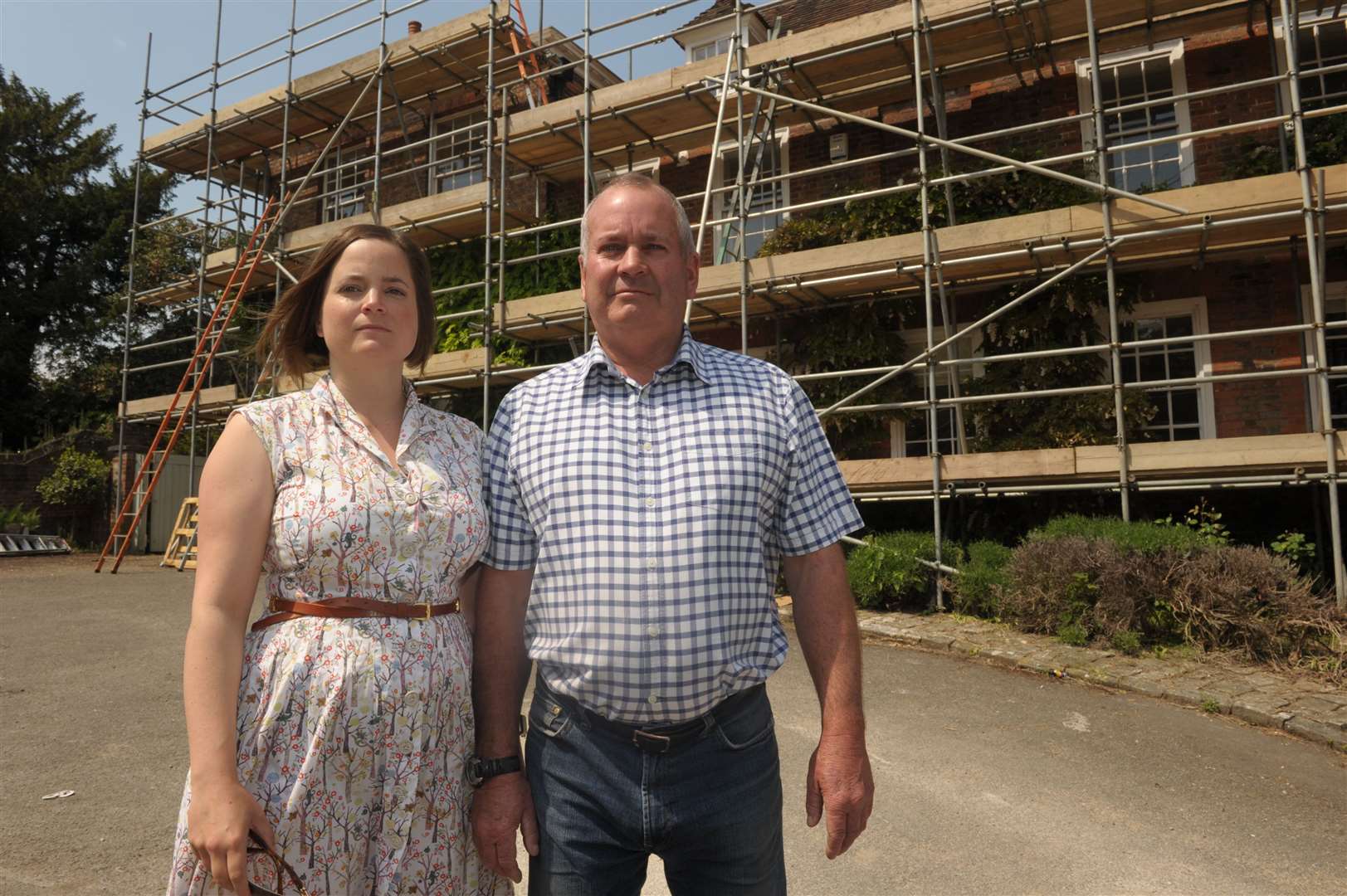 Rebecca Collins, pictured with her dad, is behind a boutique-style hotel in the cathedral precincts