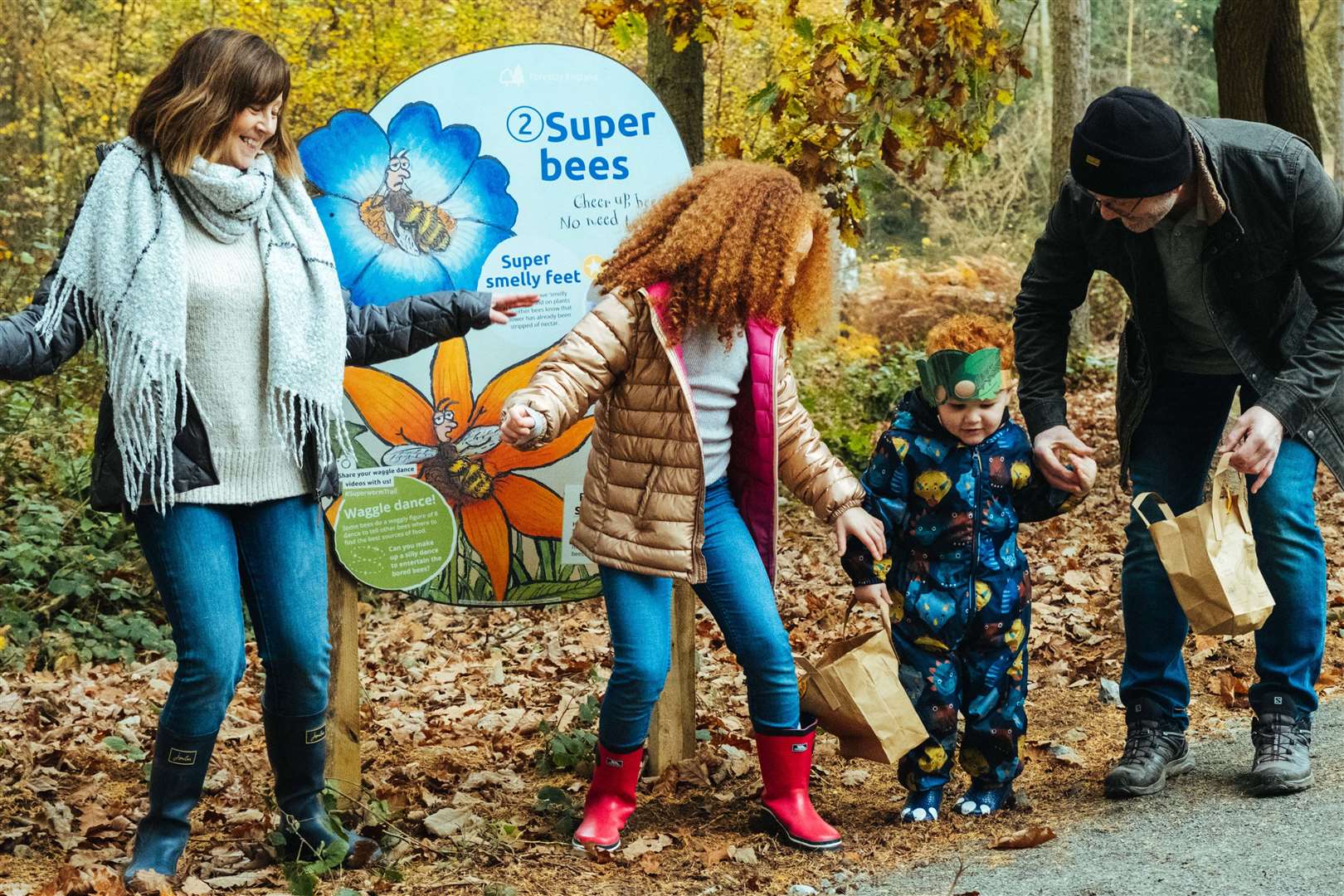 The Superworm activity trail is designed for all the family. Forestry England/ Crown copyright