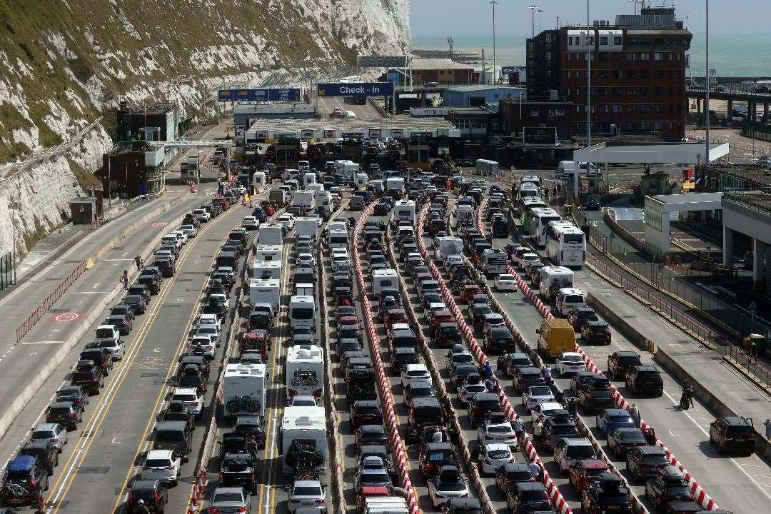 Long waits to cross the channel are expected to continue. Picture: Barry Goodwin