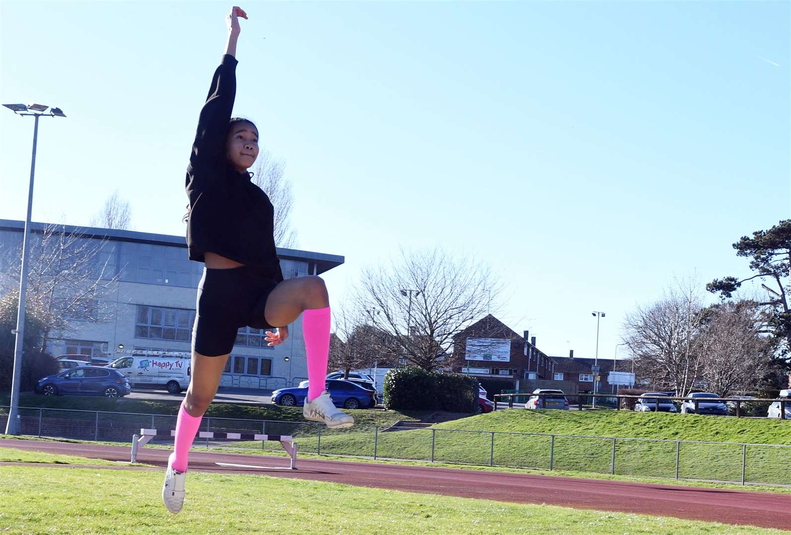 Canterbury's Qi-Chi Ukpai has made a flying start to the year, winning under-15s England Athletics Indoor Championships gold in the high jump. Picture: Barry Goodwin