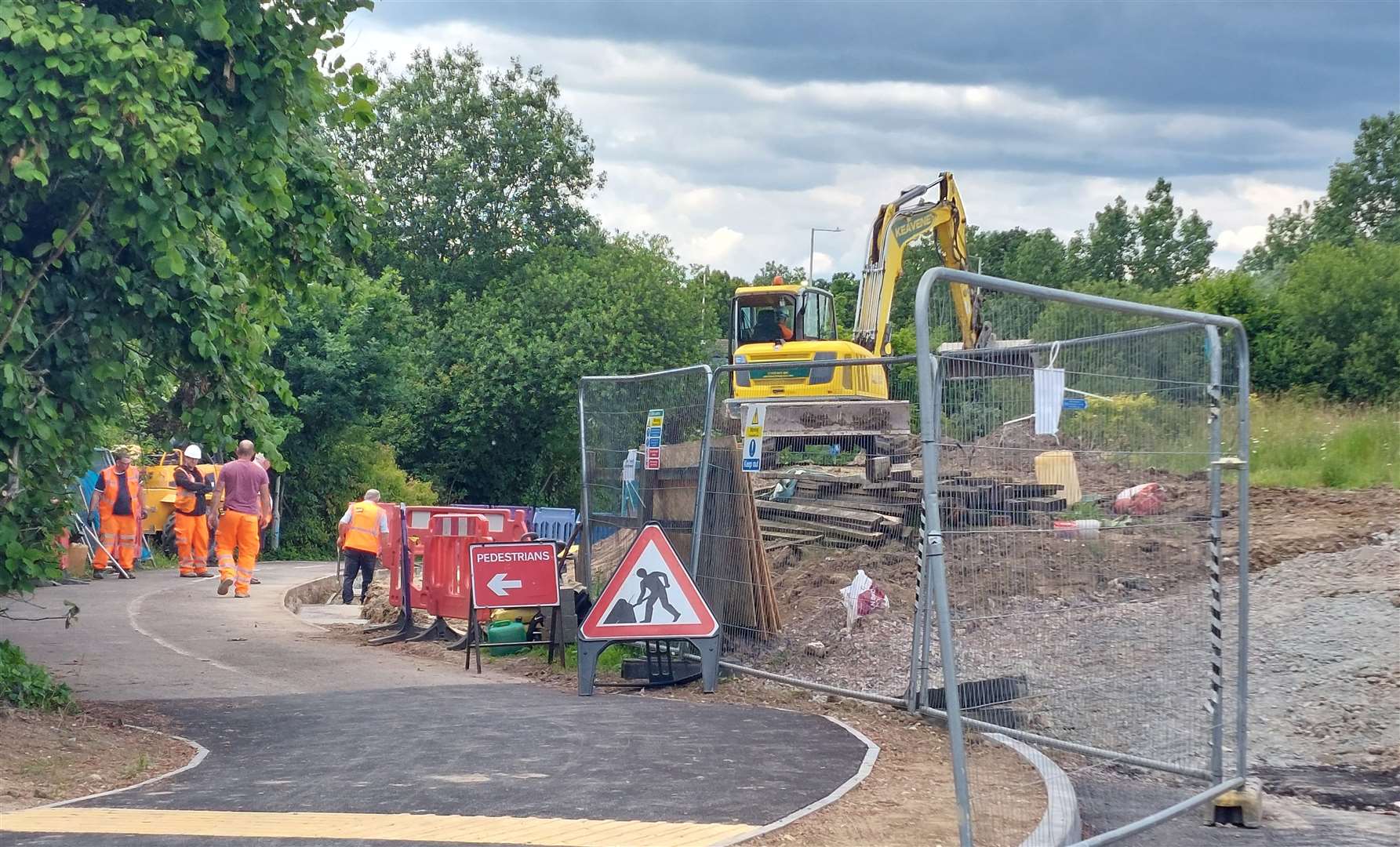 A digger is now on the McDonald’s site off Chart Road