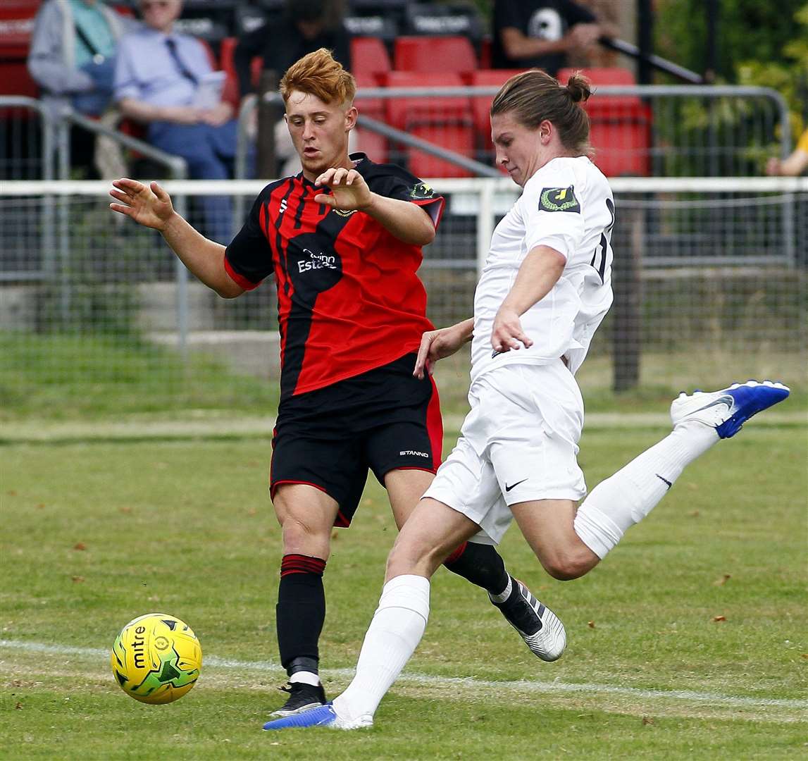 Action from Sittingbourne's 2-2 draw with East Grinstead Picture: Sean Aidan