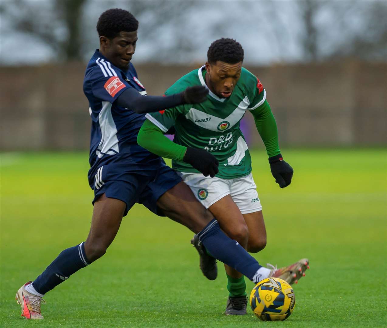 Vance Bola on the attack for Ashford. Picture: Ian Scammell