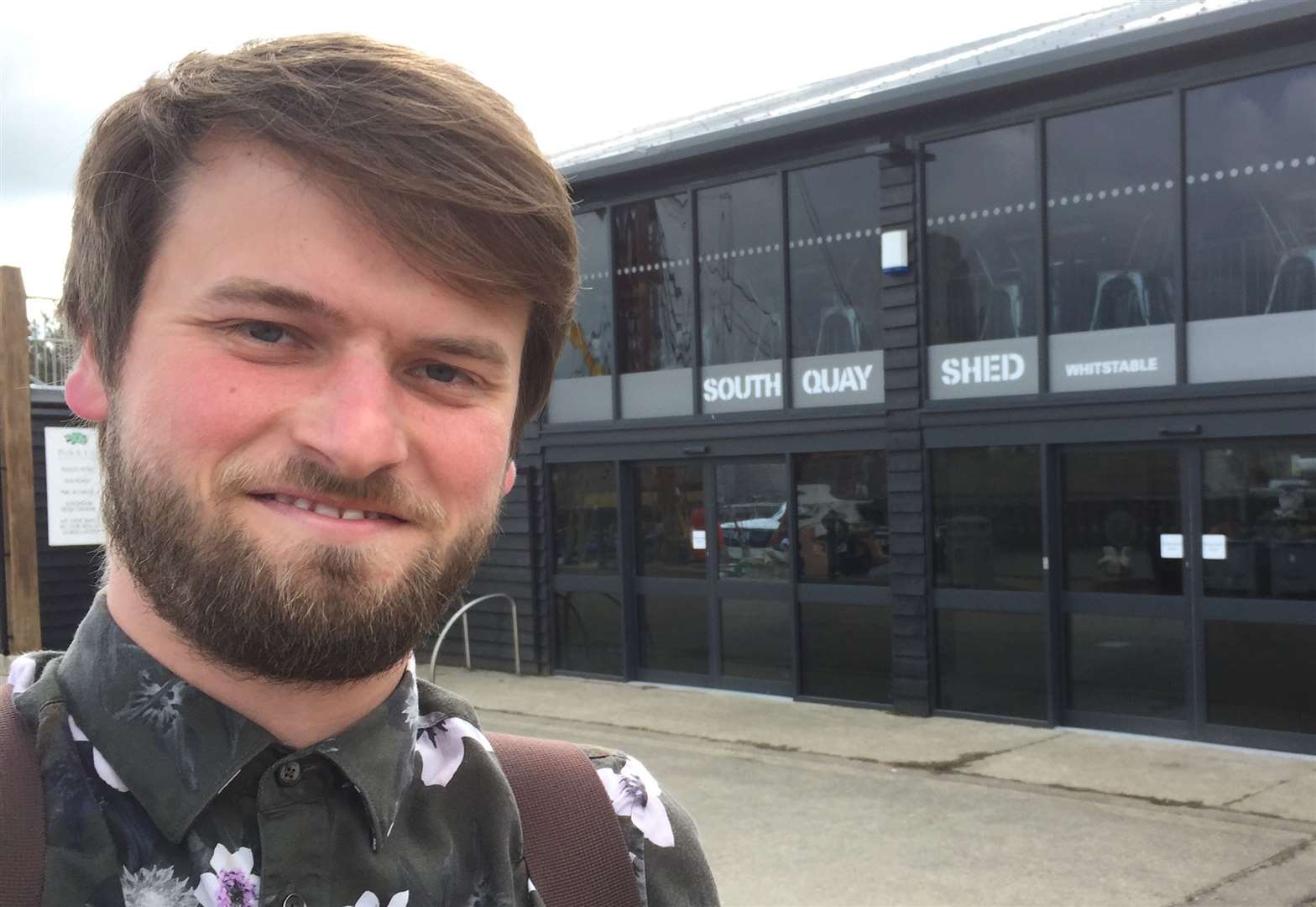 KentOnline reporter Brad Harper at the South Quay Shed