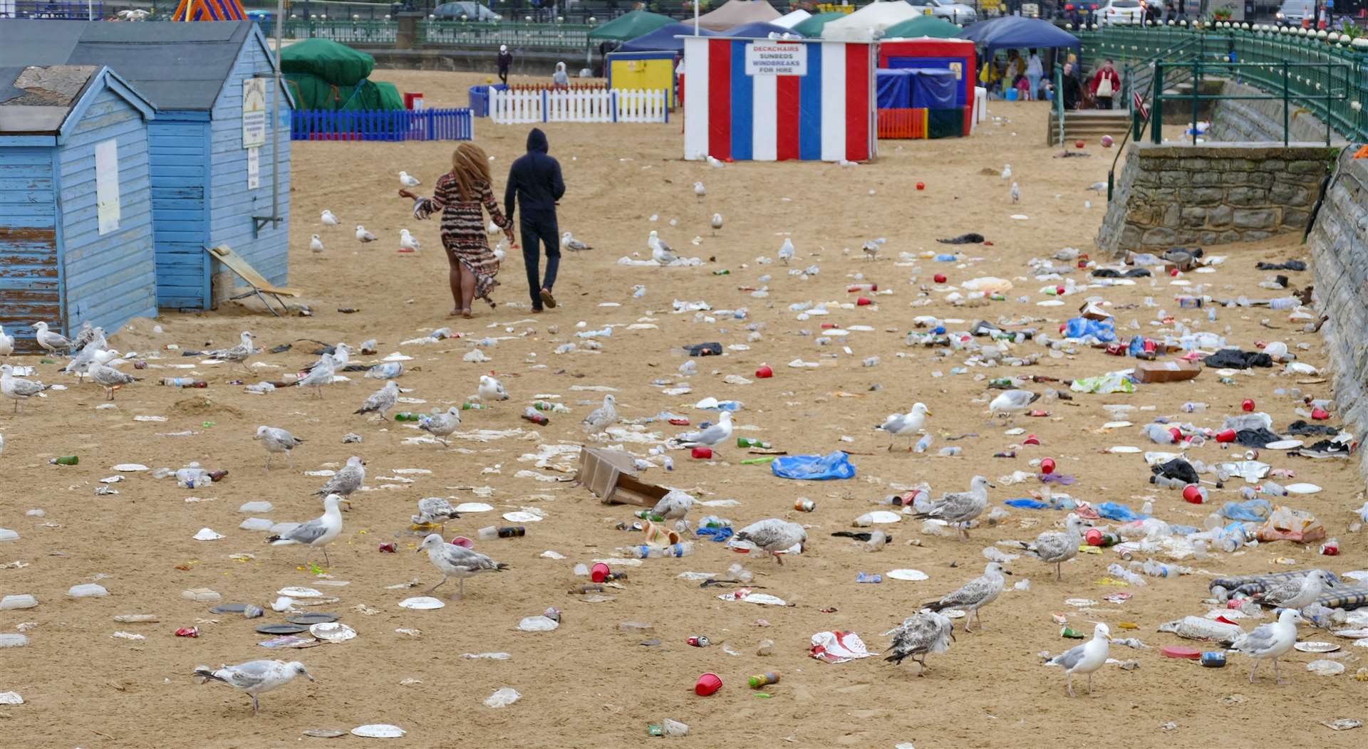 The state of Margate beach has been described as "shocking and heartbreaking". Picture: Frank Leppard