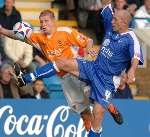 Paul Smith shows his battling qualities during the win against Blackpool. Picture: GRANT FALVEY