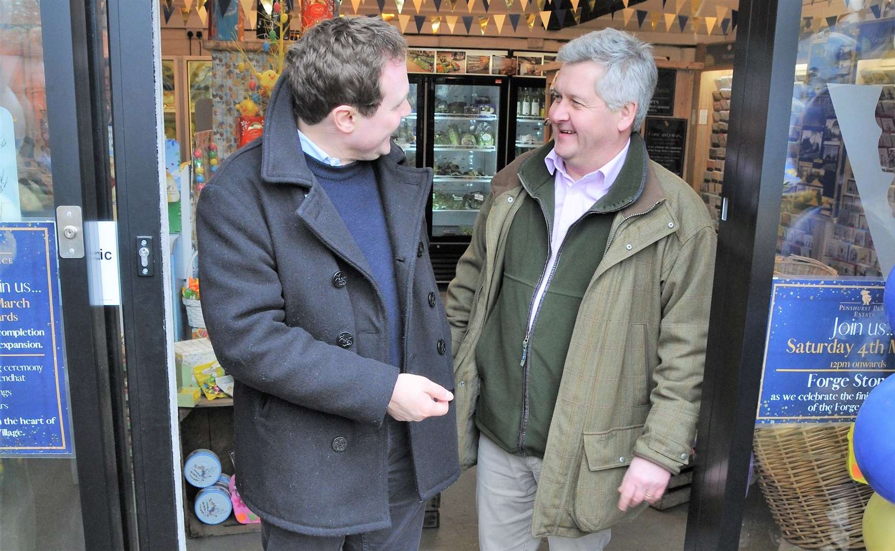 Tom Tugendhat MP and Ben Thomas, general manager at Penshurst Place. Picture: Nick Webster