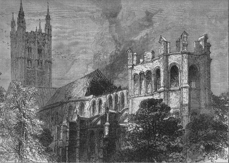 The fire in 1872 destroyed part of the Cathedral roof (8662774)