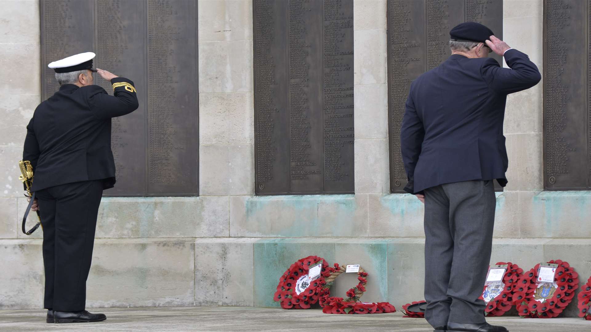 Royal Naval Remembrance Service at the War Memorial, Great Lines Gillingham