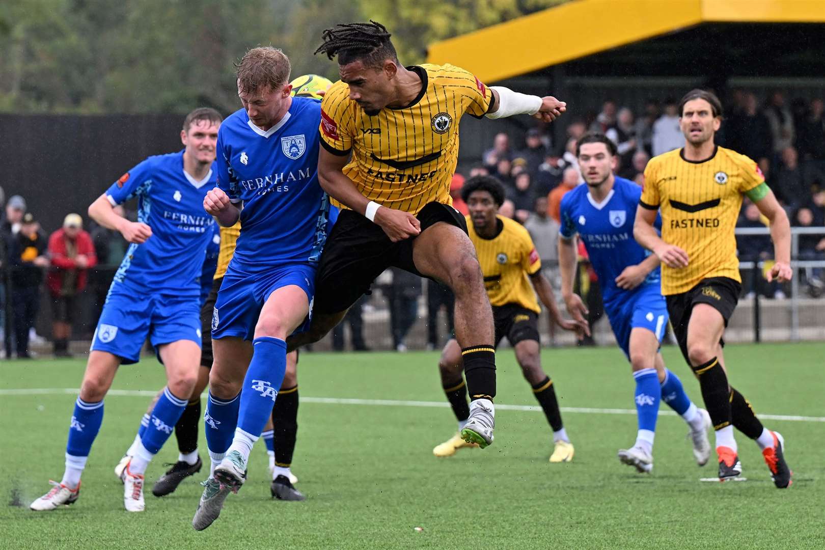 Cray Wanderers put pressure on Tonbridge in Saturday’s FA Cup tie. Picture: Keith Gillard