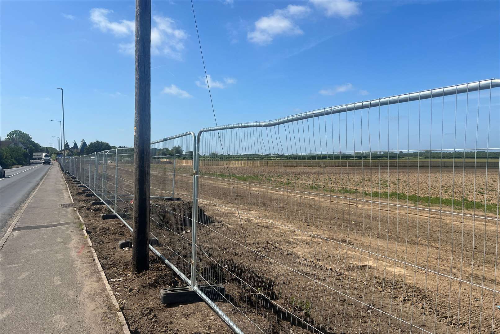 Land by Frognal Lane being prepared for the area's new homes. Picture: Megan Carr