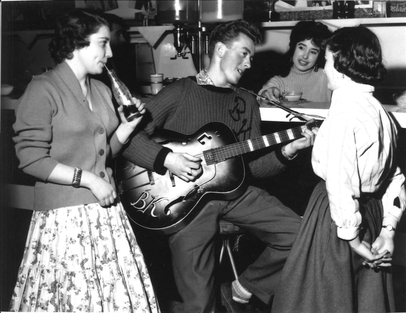 Rock and roller Bill Kent at the 2is cafe bar in Soho