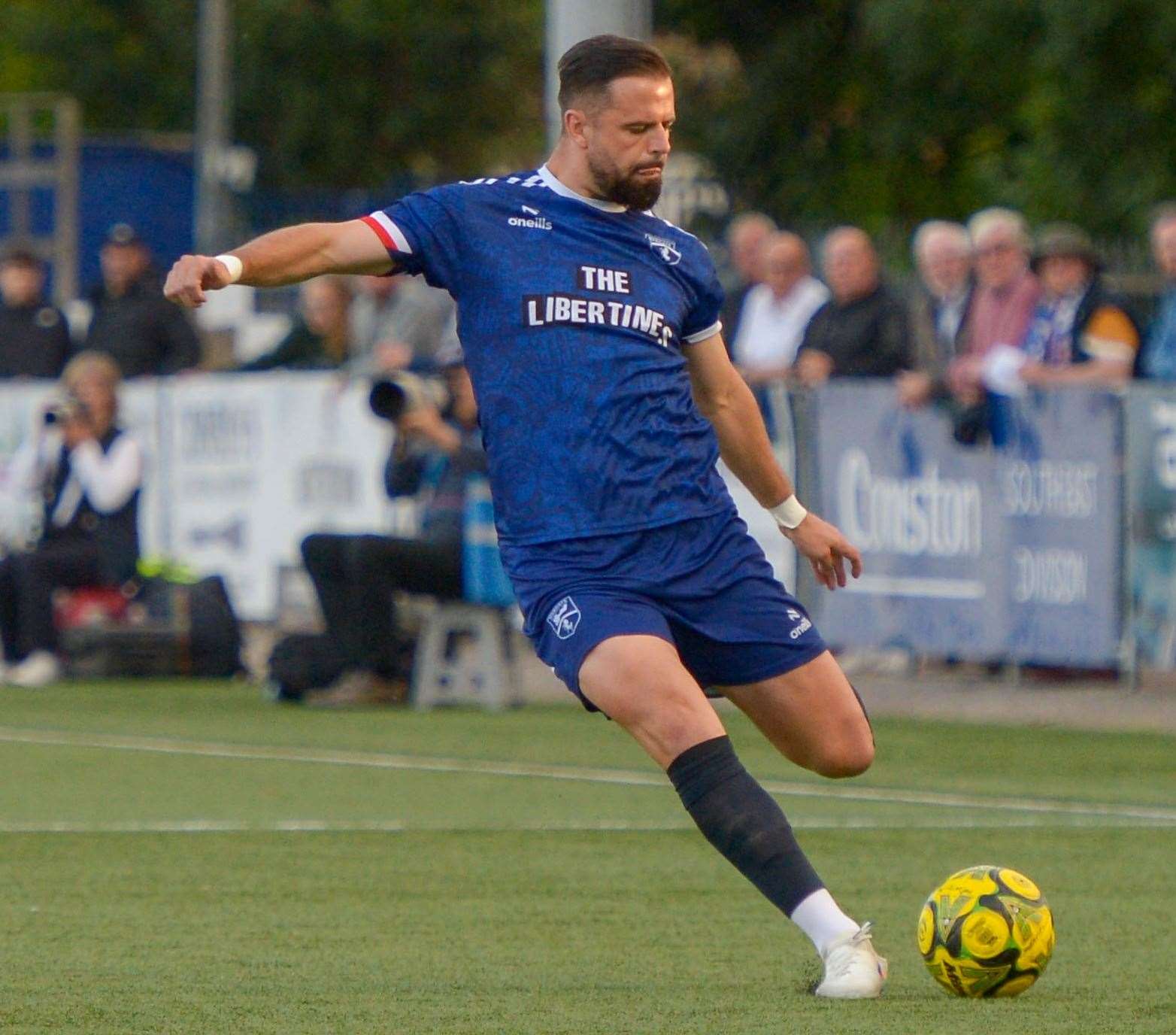 Margate player-manager Ben Greenhalgh - has praised keeper Tom Wray after his fine weekend display at Folkestone. Picture: Stuart Watson