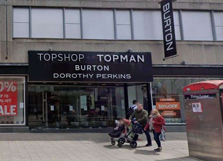 Arcadia's former brands in Bromley High Street. Picture: Google