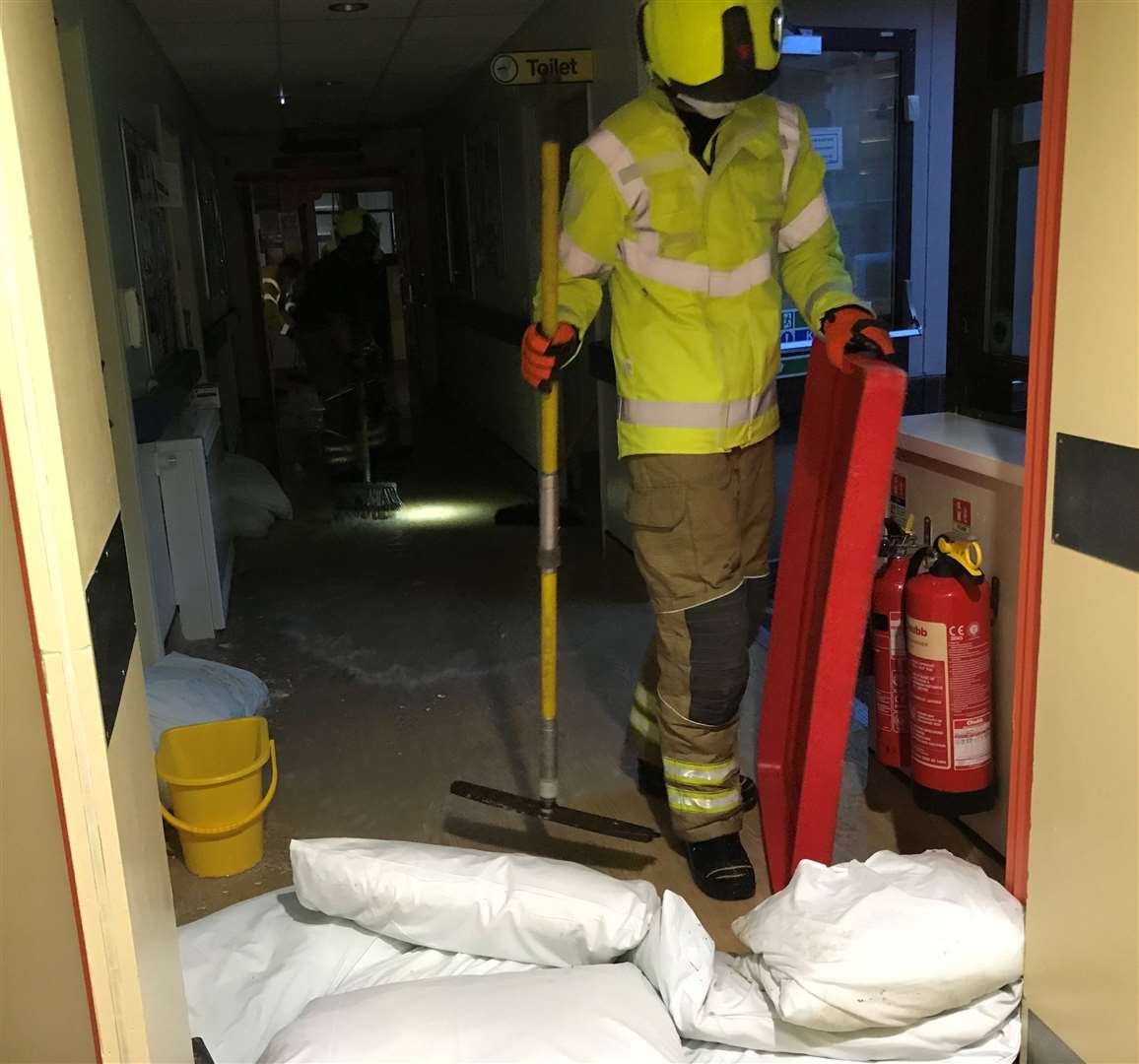 Damage at Tonbridge Cottage Hospital after a burst water pipe forced the hospital to close