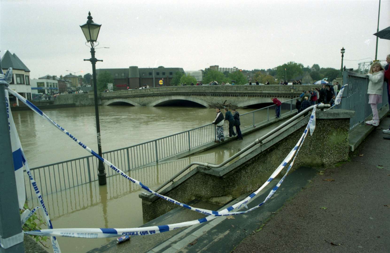 Looking at the high River Medway in Maidstone