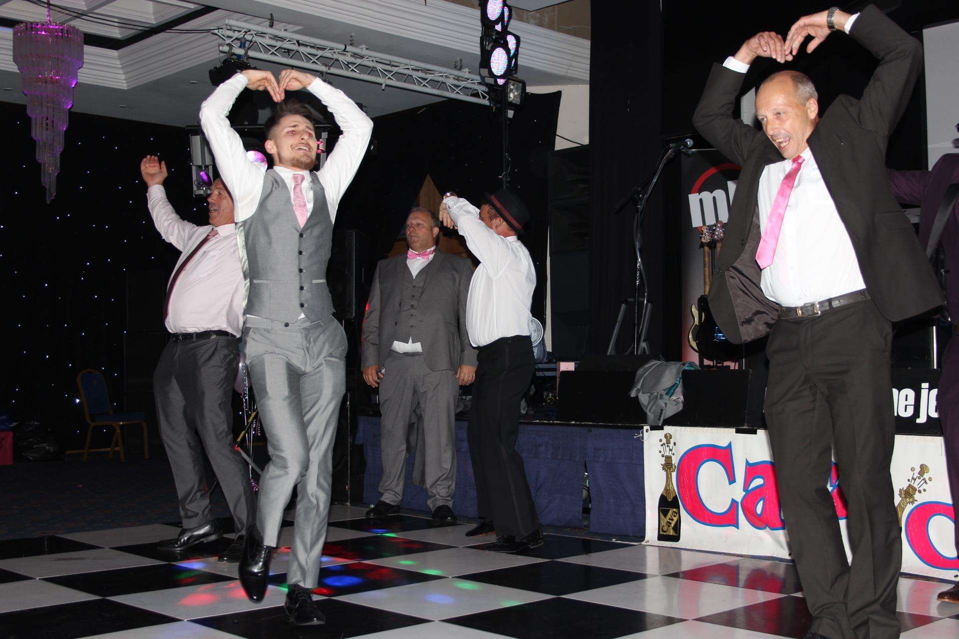 The gentlemen's dance-off at Sheppey's Pink Tie Ball at Gillingham FC's Priestfield Stadium (2704682)