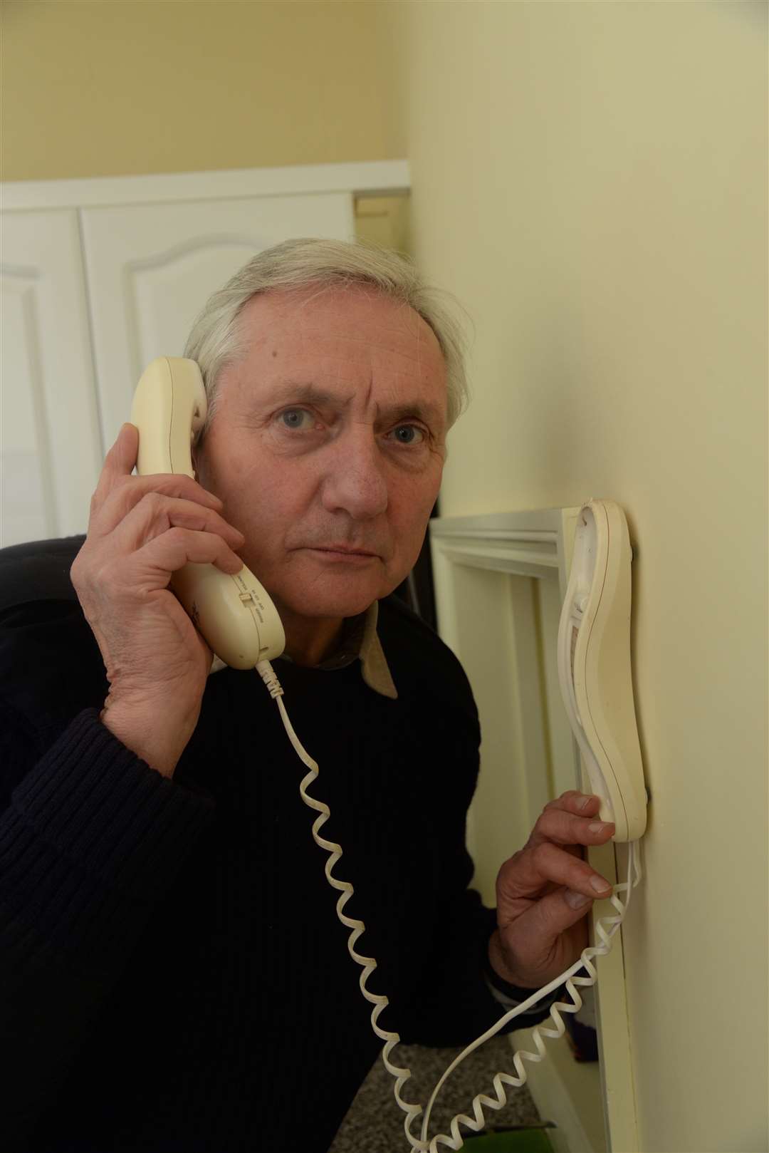 Mike Matthews of Ash Road, Sandwich whose phone line has been down since December 17th.