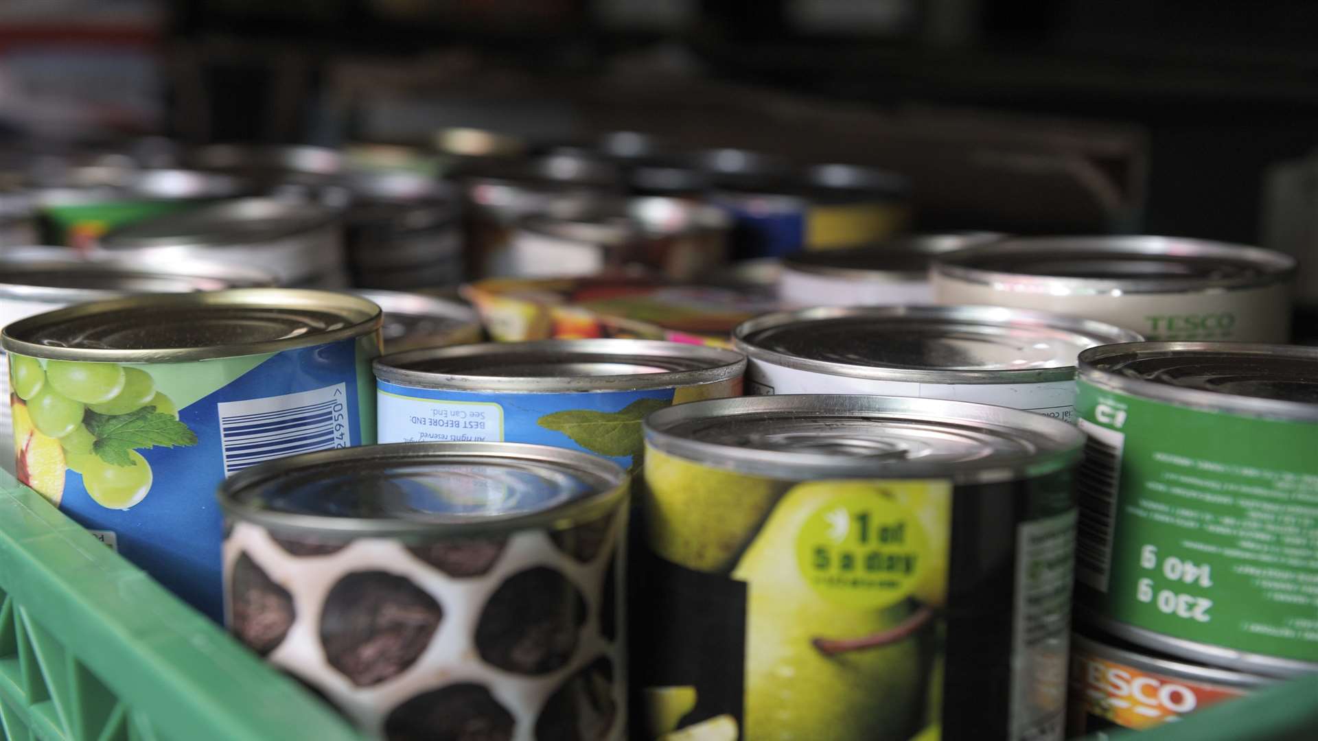 Food ready for distribution at Medway Foodbank in Strood. Stock image.